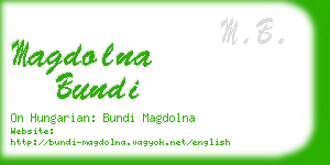 magdolna bundi business card